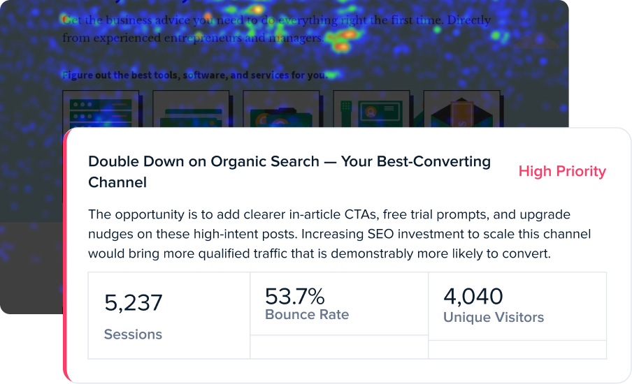 Example webpage heatmap